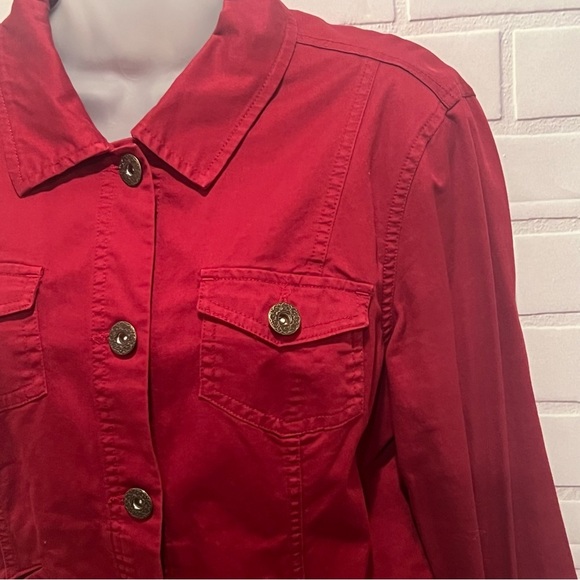 DRESS BARN women red blazer /size S - Picture 4 of 8